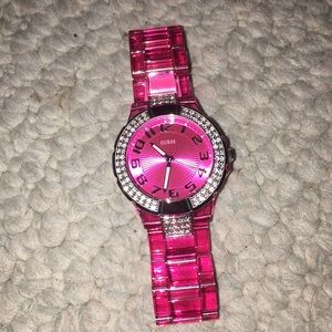 Guess pink watch